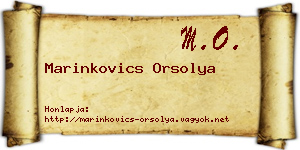 Marinkovics Orsolya névjegykártya